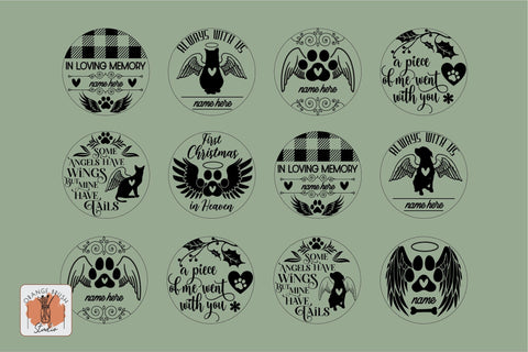 Christmas Pet Memorial Ornament Bundle 12 SVG Dog And Cat SVG OrangeBrushStudio 