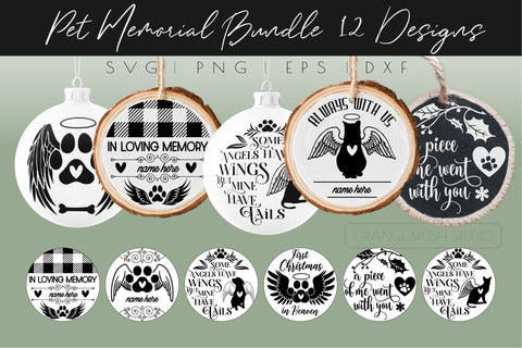 Christmas Pet Memorial Ornament Bundle 12 SVG Dog And Cat SVG OrangeBrushStudio 