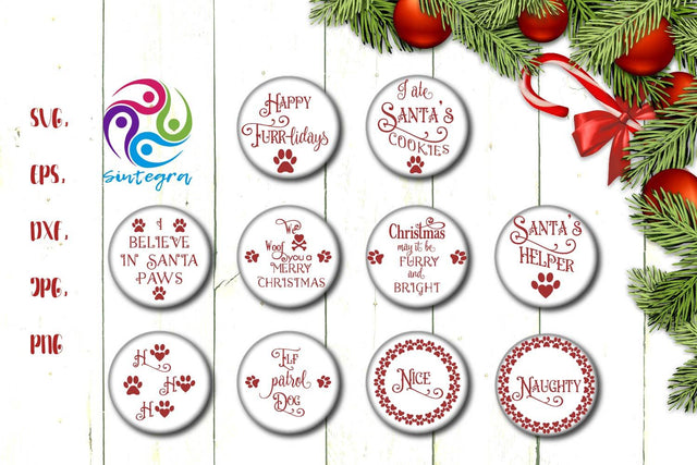 Christmas Pet Ornament Bundle Svg SVG Sintegra 