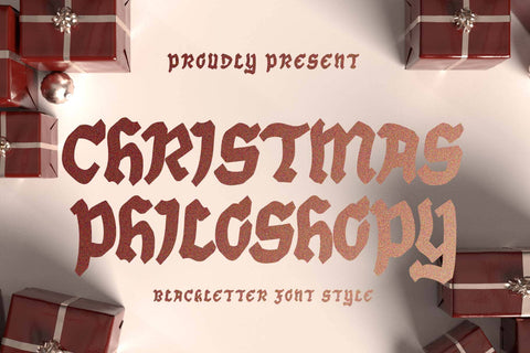 Christmas Philosophy Font Prasetya Letter 