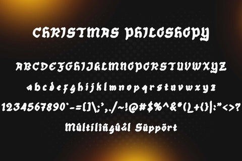 Christmas Philosophy Font Prasetya Letter 