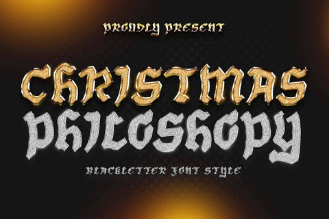 Christmas Philosophy Font Prasetya Letter 