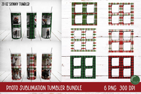 Christmas Photo Tumbler Bundle-Photo Tumbler PNG Bundle Sublimation Linden Valley Designs 