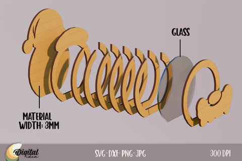 Christmas Piggy Bank Laser Cut. 3D Money Box Laser Cut. Christmas Laser Cut. SVG Evgenyia Guschina 