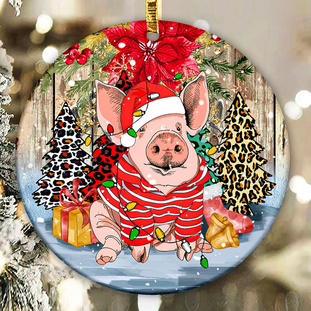 Christmas Pigs Ornament Png, Round Christmas Ornament, PNG Instant Download, Xmas Ornament Sublimation Designs Downloads Sublimation CaldwellArt 