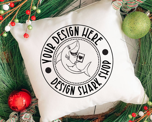 Christmas Pillow Mock Up Photo Mock Up Photo Design Shark 