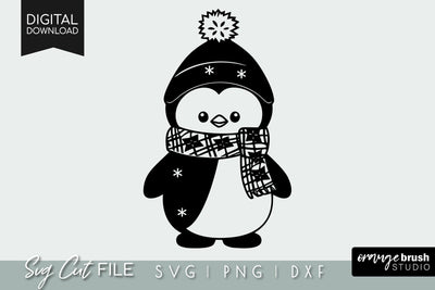 Christmas Pinguin SVG Cut File For Cricut Baby Pinguin SVG OrangeBrushStudio 