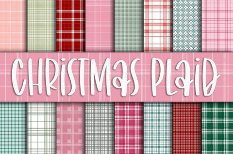 Christmas Plaid Digital Paper Digital Pattern Old Market 