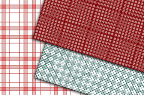 Christmas Plaid Digital Paper Digital Pattern Old Market 