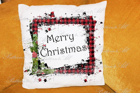 Christmas Plaid Frame PNG, Plaid Background, Christmas tree frame,Transparent Frame Design,Buffalo plaid print,Distressed Sublimation PNG Sublimation ArtStudio 