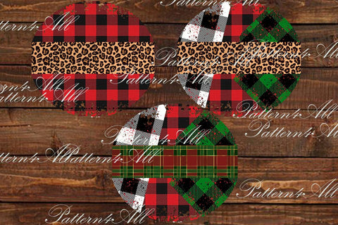 Christmas Plaid Leopard Distressed Background Design, Christmas Plaid Background,Xmas Leopard Backsplash,Distressed Sublimation Patches PNG Sublimation ArtStudio 