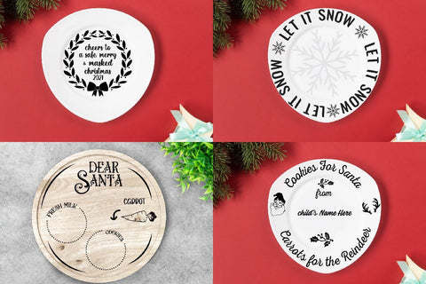 Christmas Plate & Santa tray svg bundle, Merry christmas svg SVG Paper Switch 