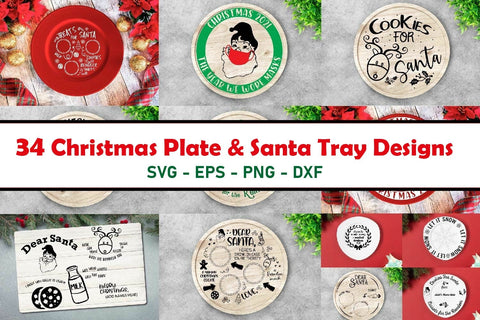 Christmas Plate & Santa tray svg bundle, Merry christmas svg SVG Paper Switch 