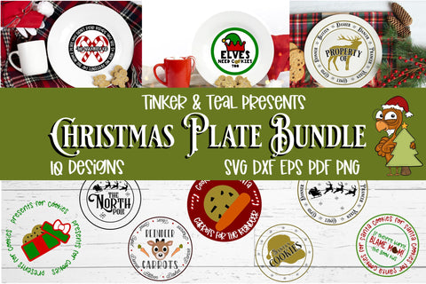 Christmas Plate SVG Bundle SVG Tinker & Teal 