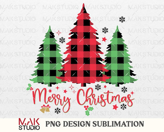 Christmas png, Buffalo plaid png, Christmas tree png, Merry christmas png, Christmas clipart, Christmas design Sublimation MAKStudion 