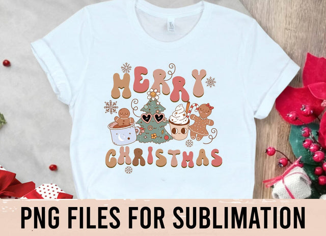 Christmas Png For Sublimation & Print, Boho Merry Christmas Png, Groovy Christmas PNG Sublimation, Christmas Tree PNG, Digital Download Sublimation BOO-design 