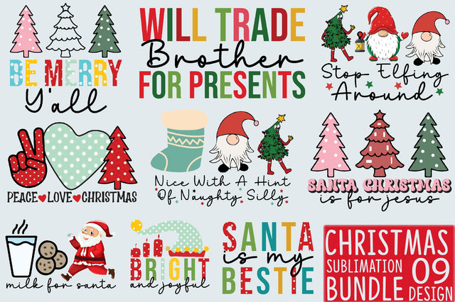 Christmas PNG Sublimation Bundle Sublimation SVGista 
