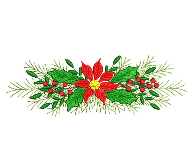 Christmas Poinsettia Embroidery Design Embroidery/Applique DESIGNS Nino Nadaraia 