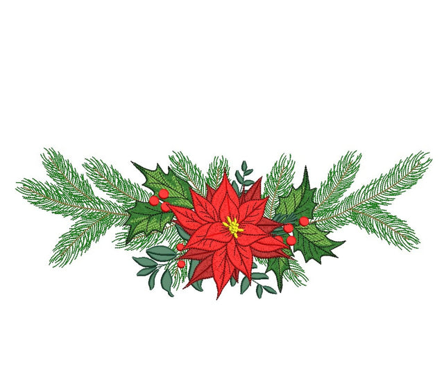 Christmas Poinsettia Embroidery Design Embroidery/Applique DESIGNS Nino Nadaraia 