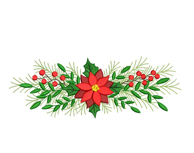 Christmas Poinsettia Embroidery Design Embroidery/Applique DESIGNS Nino Nadaraia 