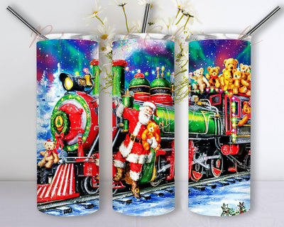 Christmas Polar Express Train 20oz Skinny Tumbler Sublimation Designs for Straight, Tapered Tumbler Design, PNG Digital Download Sublimation PixelChick 