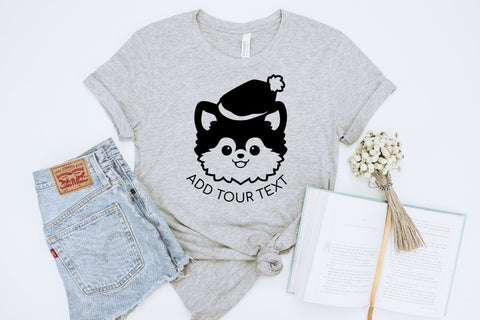 Christmas Pomeranian Dog in Santa Hat SVG File For Cricut SVG OrangeBrushStudio 