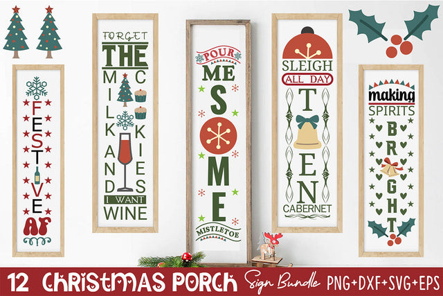 Christmas Porch Sign Bundle SVG Rupkotha 