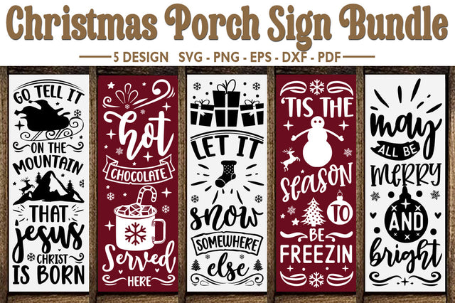Christmas porch sign bundle SVG SVG FiveStarCrafting 