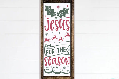 Christmas Porch Sign Design, Jesus for the season SVG FiveStarCrafting 