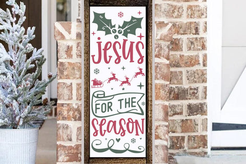 Christmas Porch Sign Design, Jesus for the season SVG FiveStarCrafting 