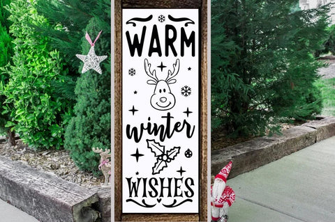Christmas Porch Sign Design, Warm winter wishes SVG FiveStarCrafting 