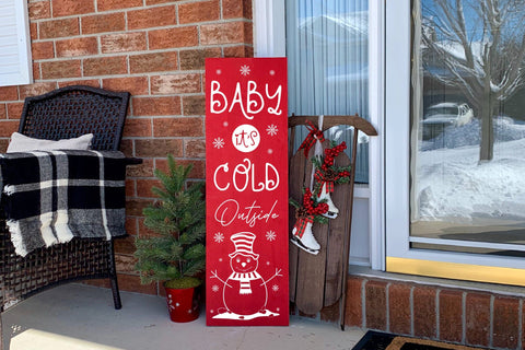 Christmas Porch Sign SVG | Baby It's Cold Outside SVG CraftLabSVG 
