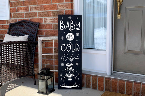 Christmas Porch Sign SVG | Baby It's Cold Outside SVG CraftLabSVG 