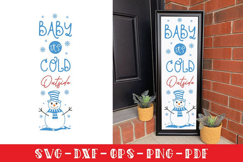 Christmas Porch Sign SVG | Baby It's Cold Outside SVG CraftLabSVG 