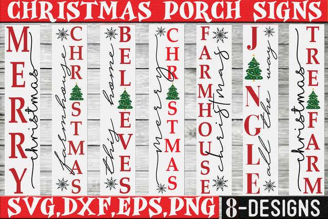 Christmas porch sign svg bundle, Funny Christmas sign svg, Christmas home decor svg, Holiday porch sign, Fun craft svg, Christmas cut files SVG Isabella Machell 