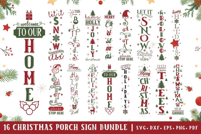 Christmas Porch Sign SVG Bundle SVG CraftLabSVG 