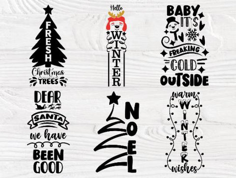 Christmas Porch Sign SVG Bundle, Svg Cut Files SVG TonisArtStudio 