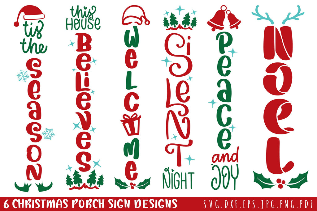 Christmas Porch Sign SVG Bundle - So Fontsy