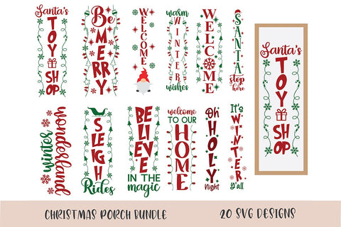 Christmas Porch Sign Svg Bundle SVG DIYCUTTINGFILES 