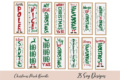 Christmas Porch Sign Svg Bundle SVG DIYCUTTINGFILES 