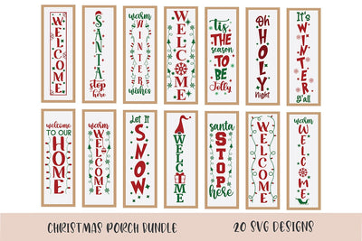 Christmas Porch Sign Svg Bundle SVG DIYCUTTINGFILES 
