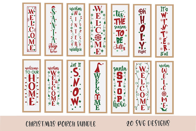 Christmas Porch Sign Svg Bundle SVG DIYCUTTINGFILES 