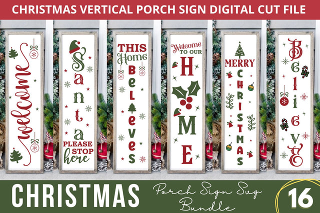 Christmas Porch Sign SVG Bundle SVG Regulrcrative 