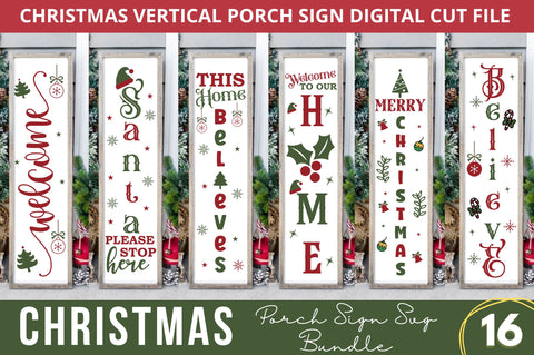 Christmas Porch Sign SVG Bundle SVG Regulrcrative 