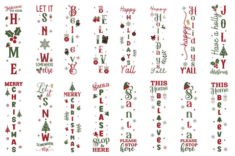 Christmas Porch Sign SVG Bundle SVG Regulrcrative 
