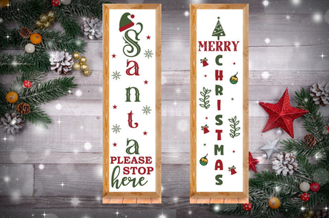 Christmas Porch Sign SVG Bundle SVG Regulrcrative 