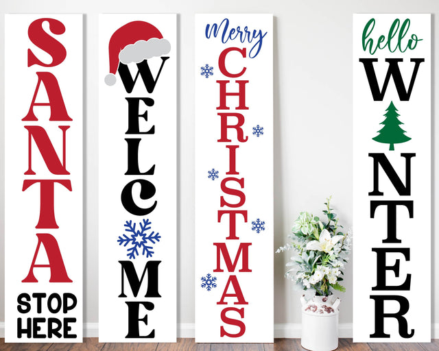 Christmas Porch Sign SVG | Christmas SVG | Merry Christmas Porch Sign svg | Christmas sign svg | Winter svg | Vertical Santa Porch Sign svg SVG What A Gem SVG 