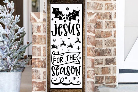 Christmas porch sign SVG Design, Jesus for the season SVG FiveStarCrafting 