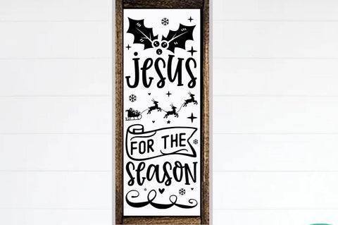 Christmas porch sign SVG Design, Jesus for the season SVG FiveStarCrafting 