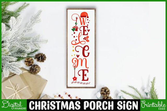 Christmas Porch Sign Svg, Happy Holidays, Merry Christmas Svg, Vertical Home Sign Svg, Welcome Porch Sign Svg Files for Cricut, Png, Dxf SVG SH_Tee store 